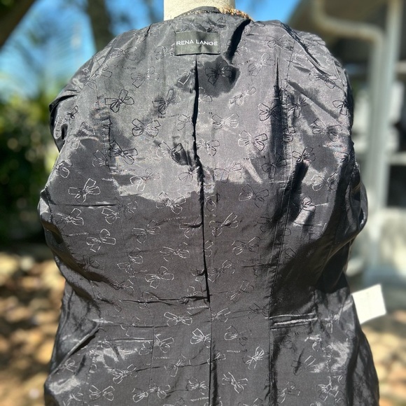 Rena Lange Tweed Pattern Virgin Wool Mohair Blazer - Picture 4 of 11